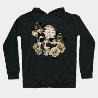 Sage Tribe floral Skull With roses vintage stile Hoodie